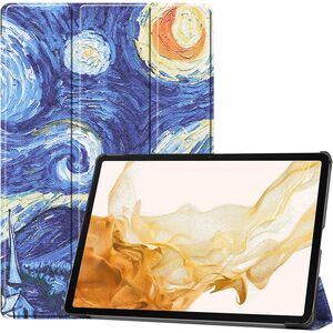 Husa pentru  Samsung Galaxy Tab S10 FE+ Plus 13.1 inch tip stand functie sleep/wake-up, protectie 360 - Starry night