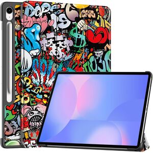 Husa pentru  Samsung Galaxy Tab S10 FE+ Plus 13.1 inch tip stand functie sleep/wake-up, protectie 360 - Graffiti