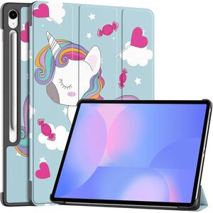 Husa pentru  Samsung Galaxy Tab S10 FE+ Plus 13.1 inch tip stand functie sleep/wake-up, protectie 360 - Unicorn