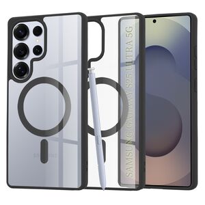 Huse pentru  Samsung Galaxy S25 Ultra cu MagSafe Crystal Clear Back Series - Negru