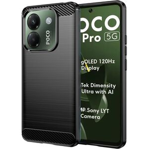 Husa pentru Poco M7 Pro 5G Carbon Liquid Silicone, Negru denim