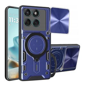 Husa pentru  Motorola Edge 60 Fusion cu protecție pentru cameră și suport magnetic integrat Ring Shockproof, Albastru