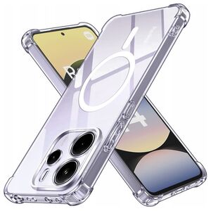Husa pentru  Xiaomi Redmi Note 14 4G compatibila MagSafe Anti-Shock 1.5mm reinforced 4 corners - clear