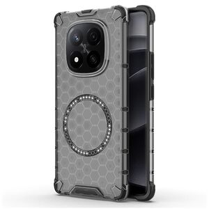 Husa pentru  Xiaomi Redmi Note 14 Pro+ Plus Cyber Shield Bumper, Compatibila MagSafe, Antishock reinforced corners si margini intarite - Negru