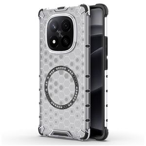 Husa pentru  Xiaomi Redmi Note 14 Pro+ Plus Cyber Shield Bumper, Compatibila MagSafe, Antishock reinforced corners si margini intarite - Clear