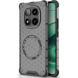 Husa pentru  Xiaomi Redmi Note 14 Pro 5G Cyber Shield Bumper, Compatibila MagSafe, Antishock reinforced corners si margini intarite - Negru