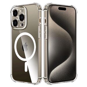 Husa pentru  iPhone 15 Pro Max compatibila MagSafe Anti-Shock 1.5mm reinforced 4 corners - clear