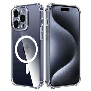 Husa pentru  iPhone 15 Pro compatibila MagSafe Anti-Shock 1.5mm reinforced 4 corners - clear