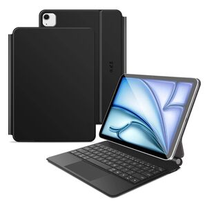 Husa Premium Magnetica pentru iPad Air 11 2024 / 2025​ M2, M3 3-în-1 cu Tastatura Iluminata RGB si Touchpad - Smart Business – transforma tableta intr-un laptop elegant - negru