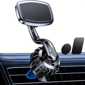 Suport Auto VPower Magnetic AirFix Long cu Prindere pe Grilă de Ventilație – rotire 360°, cu prindere stabila, Compatibil Universal – Negru