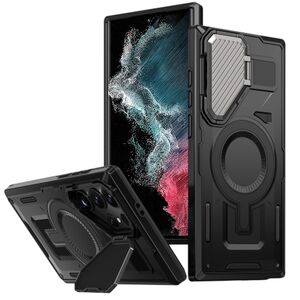 Husa Samsung Galaxy S23 Ultra 5G protectie camera Techsuit CamVault MagSafe, negru