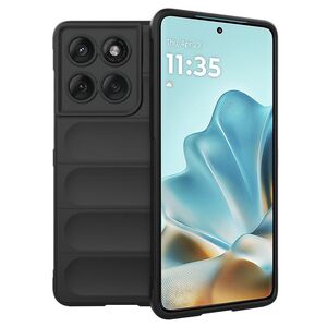 Husa pentru  Motorola Edge 60 Fusion Liquid Silicone, Microfibre Lining, Non-Slip Airbag Design, Negru