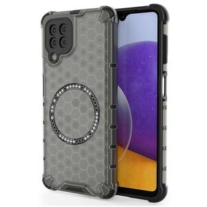 Husa pentru  Samsung Galaxy A22 5G Cyber Shield Bumper, Compatibila MagSafe, Antishock reinforced corners si margini intarite - Negru
