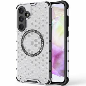 Husa pentru  Samsung Galaxy A35 Cyber Shield Bumper, Compatibila MagSafe, Antishock reinforced corners si margini intarite - Clear