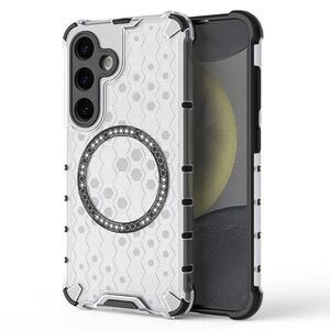 Husa pentru  Samsung Galaxy S24 Cyber Shield Bumper, Compatibila MagSafe, Antishock reinforced corners si margini intarite - Clear