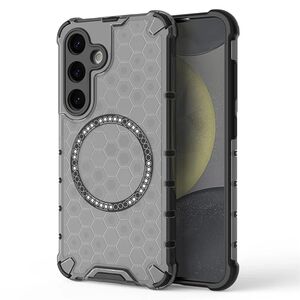 Husa pentru  Samsung Galaxy S24 Cyber Shield Bumper, Compatibila MagSafe, Antishock reinforced corners si margini intarite - Negru