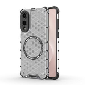Husa pentru  Samsung Galaxy S25 Edge Cyber Shield Bumper, Compatibila MagSafe, Antishock reinforced corners si margini intarite - Clear