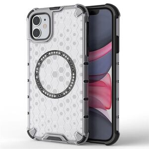 Husa pentru  iPhone 11 Cyber Shield Bumper, Compatibila MagSafe, Antishock reinforced corners si margini intarite - Clear