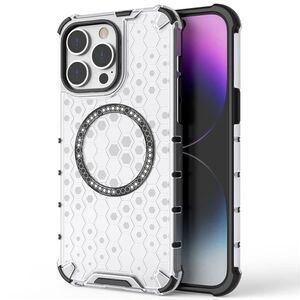 Husa pentru  iPhone 14 Pro  Cyber Shield Bumper, Compatibila MagSafe, Antishock reinforced corners si margini intarite - Negru
