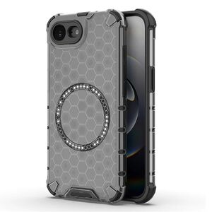 Husa pentru  iPhone 16e Cyber Shield Bumper, Compatibila MagSafe, Antishock reinforced corners si margini intarite - Negru