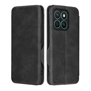 Husa tip carte pentru Honor X8c Smart Wallet fata - spate protectie 360 - Negru