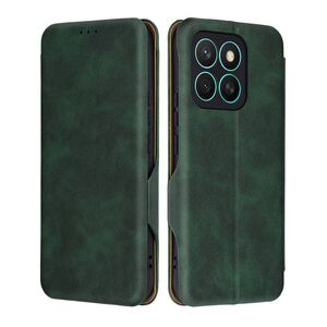 Husa tip carte pentru Honor X8c Smart Wallet fata - spate protectie 360 - Verde