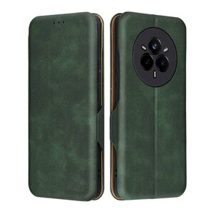 Husa tip carte pentru Realme 14 Pro 5G Smart Wallet fata - spate protectie 360 - Verde