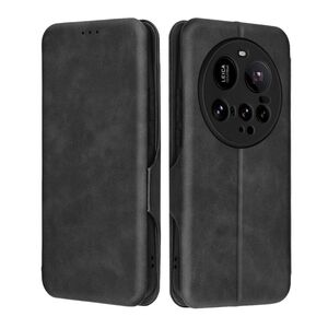Husa tip carte pentru Xiaomi 15 Ultra Smart Wallet fata - spate protectie 360 - Negru