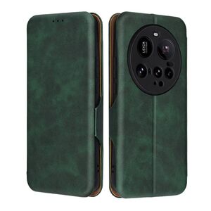 Husa tip carte pentru Xiaomi 15 Ultra Smart Wallet fata - spate protectie 360 - Verde