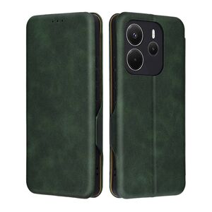 Husa tip carte pentru Xiaomi Redmi Note 14 4G Smart Wallet fata - spate protectie 360 - Verde
