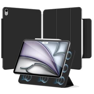 Husa pentru iPad Air 13 2025 / 2024 M3, M2 Smart Magnetic, Auto Sleep / Wake-up, Magnetică, Slim, detasabila, negru