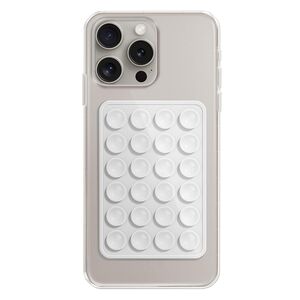 Suport adeziv cu ventuze pentru telefon Techsuit SW-PAD, alb