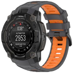 Curea pentru Garmin Instinct 3 45mm / Instinct 3 45 Solar, din silicon, latime 22 mm - Portocaliu