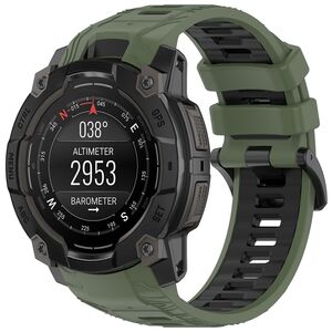 Curea pentru Garmin Instinct 3 45mm / Instinct 3 45 Solar, din silicon, latime 22 mm - Verde