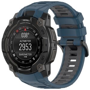 Curea pentru Garmin Instinct 3 50mm / Instinct 3 50mm Solar, din silicon, latime 22 mm - Albastru