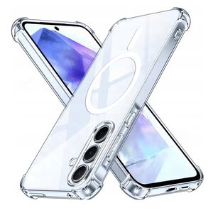 Husa pentru  Samsung Galaxy A55 compatibila MagSafe Anti-Shock 1.5mm reinforced 4 corners - clear