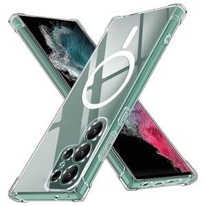Husa pentru  Samsung Galaxy S22 Ultra 5G compatibila MagSafe Anti-Shock 1.5mm reinforced 4 corners - clear