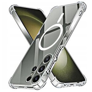 Husa pentru  Samsung Galaxy S23 Ultra 5G compatibila MagSafe Anti-Shock 1.5mm reinforced 4 corners - clear