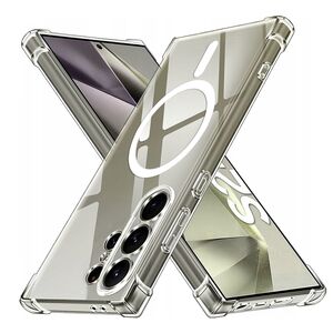 Husa pentru  Samsung Galaxy S24 Ultra compatibila MagSafe Anti-Shock 1.5mm reinforced 4 corners - clear