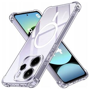 Husa pentru  Xiaomi Redmi Note 14 5G compatibila MagSafe Anti-Shock 1.5mm reinforced 4 corners - clear