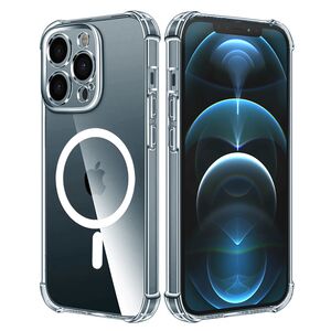 Husa pentru  iPhone 12 Pro Max compatibila MagSafe Anti-Shock 1.5mm reinforced 4 corners - clear