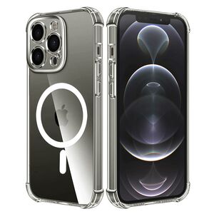 Husa pentru  iPhone 12 Pro compatibila MagSafe Anti-Shock 1.5mm reinforced 4 corners - clear