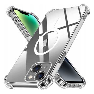 Husa pentru  iPhone 14 compatibila MagSafe Anti-Shock 1.5mm reinforced 4 corners - clear