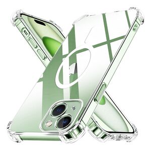 Husa pentru  iPhone 15 Plus compatibila MagSafe Anti-Shock 1.5mm reinforced 4 corners - clear