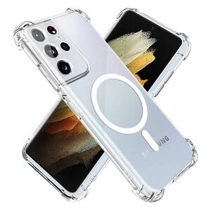 Husa pentru Samsung Galaxy S21 Ultra compatibila MagSafe Anti-Shock 1.5mm reinforced 4 corners - clear