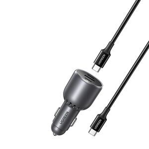 Incarcator pentru Masina cu Indicator LED, USB, 2x Type-C, 130W, Cablu USB-C - Ugreen EC705 (55511)