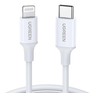 Cablu de Date USB-C la Lightning, 5V/3A, 480Mbps, 1m - Ugreen US171 (10493) - White
