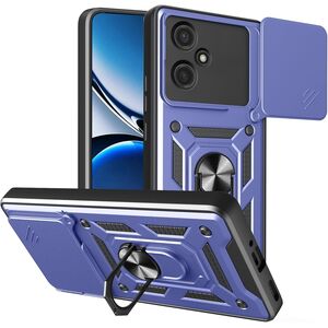 Husa pentru  Oppo A5 Pro 5G Ring Armor Kickstand Tough Rugged Cover cu protectie camera, Albastru