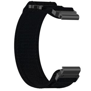 Curea pentru smartwatch Garmin Instinct 2S/2S Solar/Approach S70 42mm/ Fenix 7S Pro Sapphire Solar din material textil - latime 20 mm - Negru