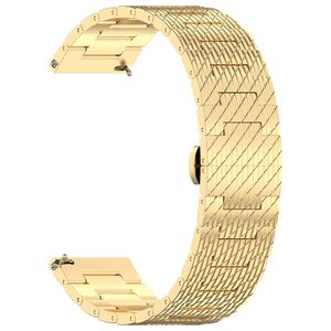 Curea pentru smartwatch Huawei Watch GT 4 (46mm) / Gt 4 Pro (46mm) / GT 2 (46mm) / GT 2 Pro / GT 3 Pro (46mm) / GT 3 / Ultimate  - Stainless Steel - latime 22 mm Auriu